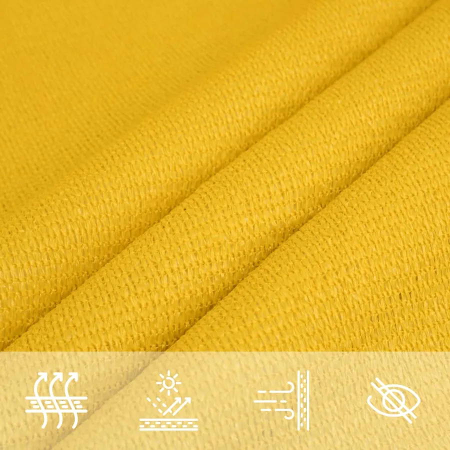 Voile d'ombrage 160 g/m² Jaune 3x4 m PEHD - 7
