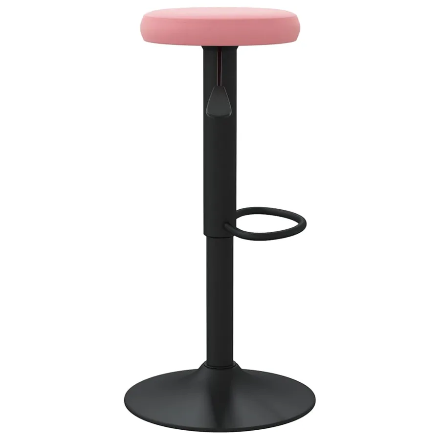 Tabourets de bar lot de 2 rose velours - 4