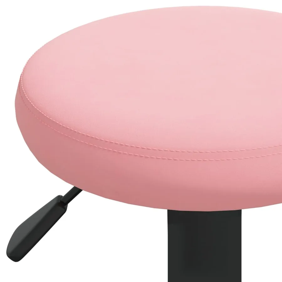 Tabourets de bar lot de 2 rose velours - 7