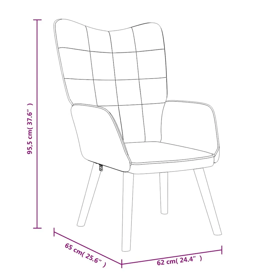 Chaise de relaxation avec tabouret Gris foncé Tissu - 11