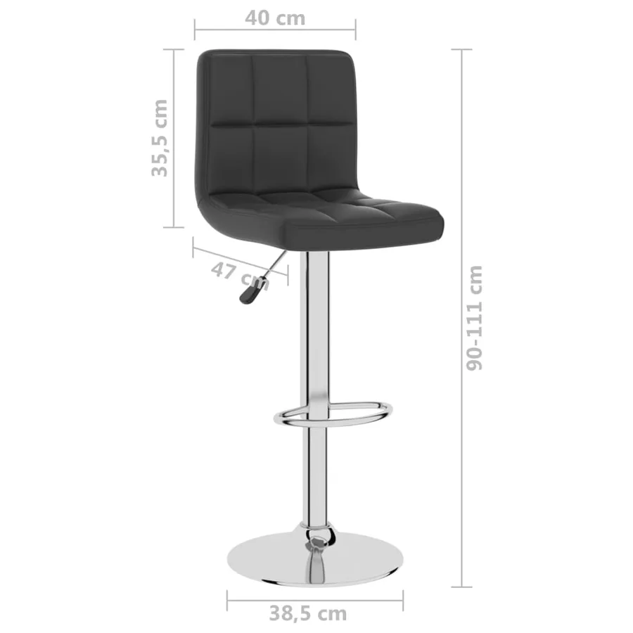Tabouret de bar Noir Similicuir - 9