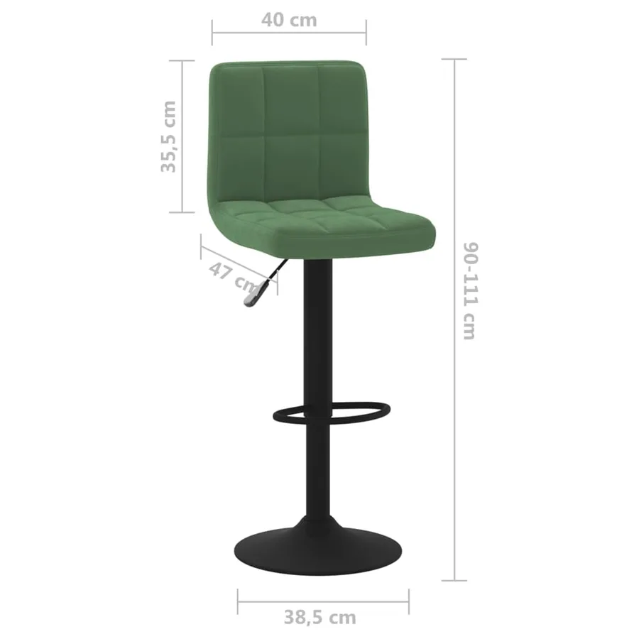 Tabouret de bar Vert foncé Velours - 8