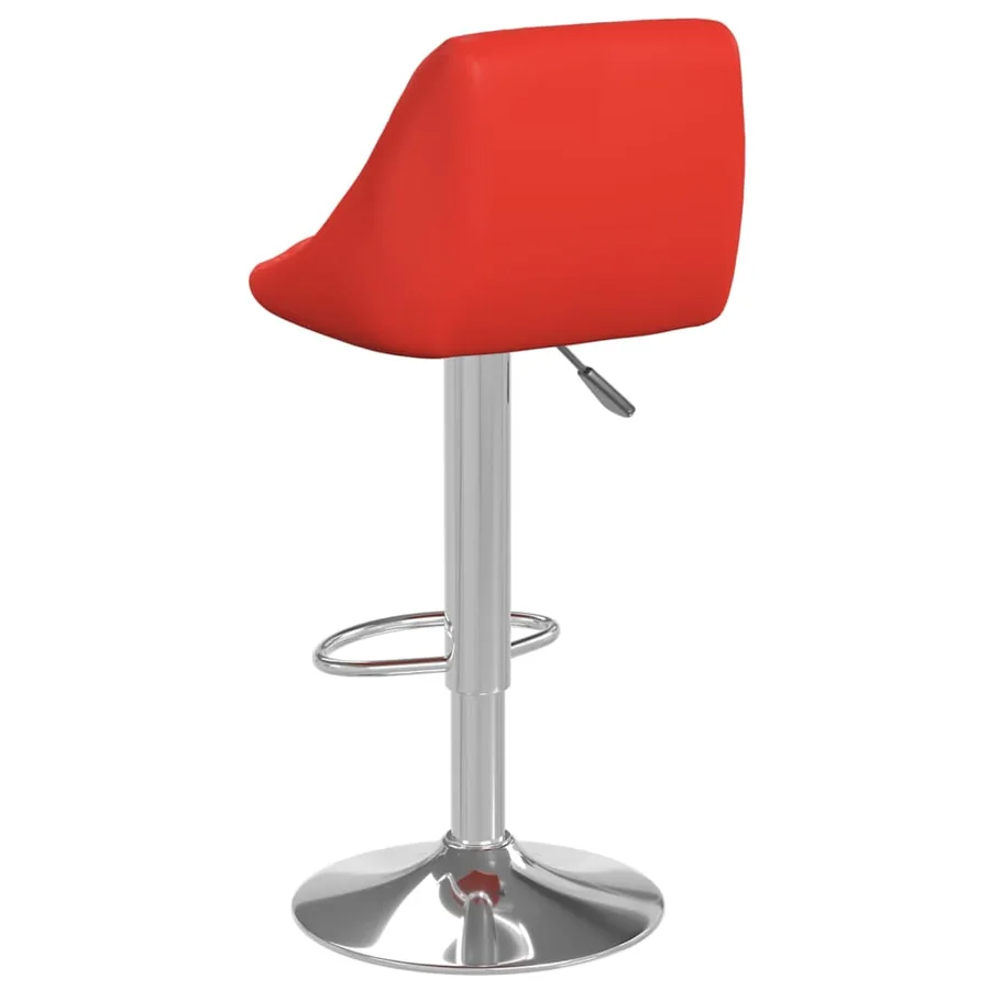 Tabourets de bar lot de 2 rouge similicuir - 5