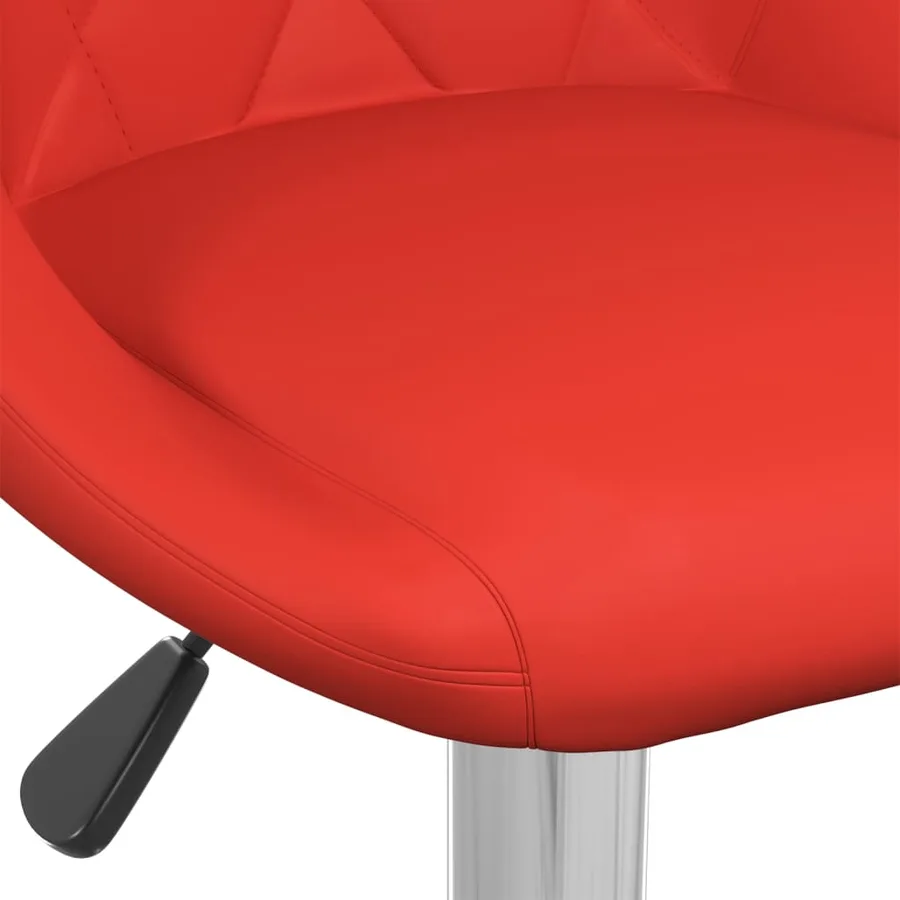 Tabourets de bar lot de 2 rouge similicuir - 7