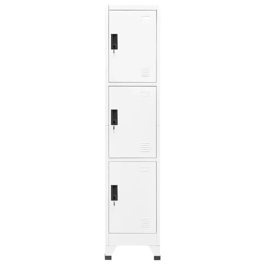 Armoire à casiers Blanc 38x45x180 cm Acier - 2