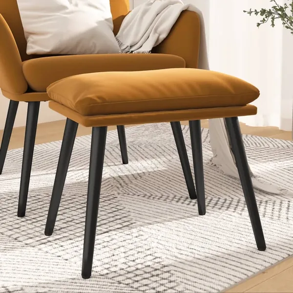 Repose-pied Marron 45x29,5x35 cm Velours