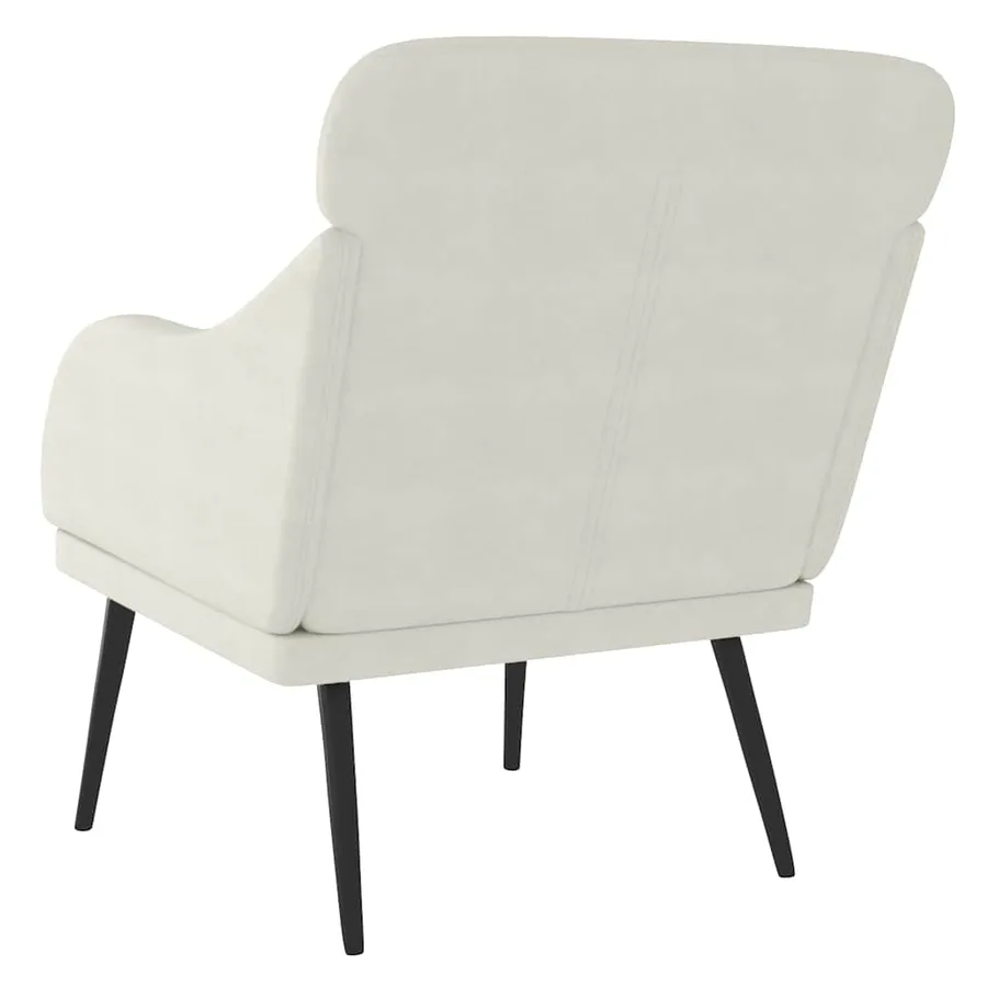 Fauteuil Crème 63x76x80 cm Velours - 5