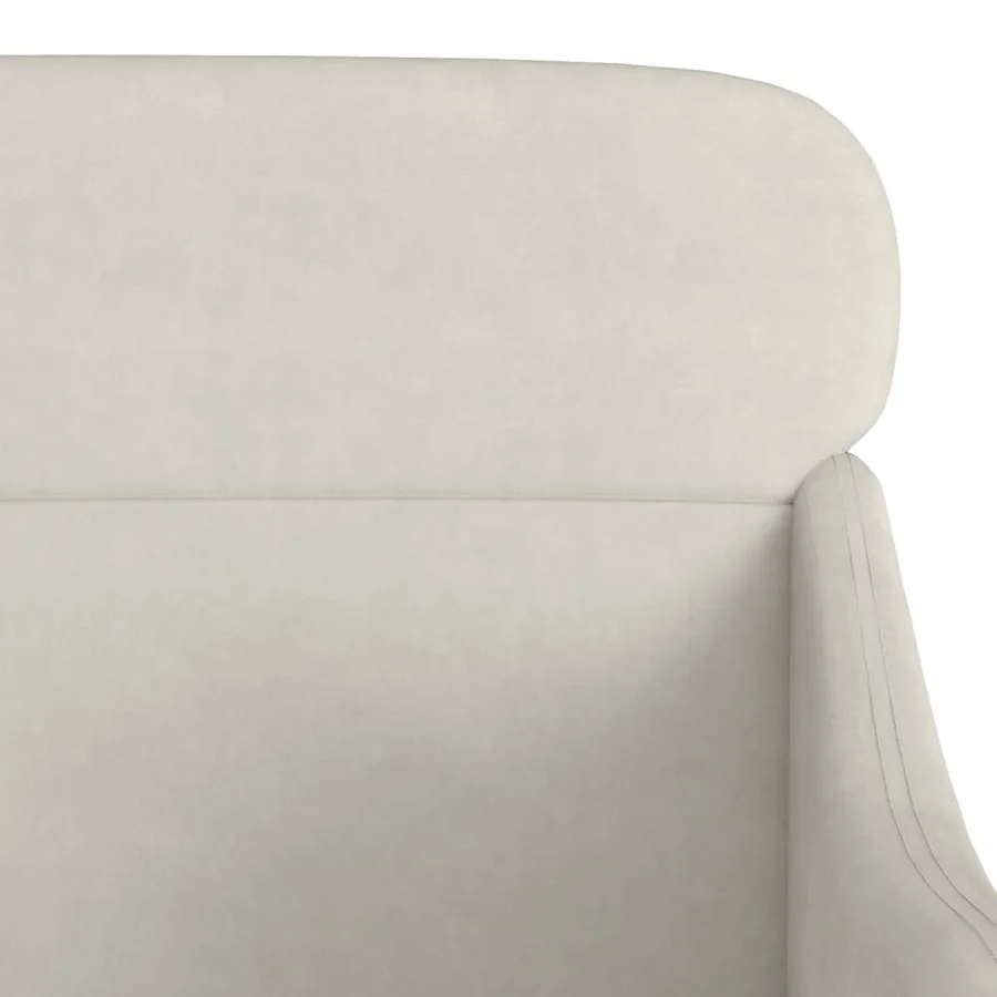 Fauteuil Crème 63x76x80 cm Velours - 6