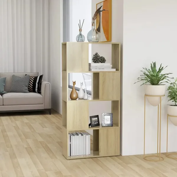 Bibliothèque/Séparateur de pièce Chêne Sonoma 60x24x124,5 cm