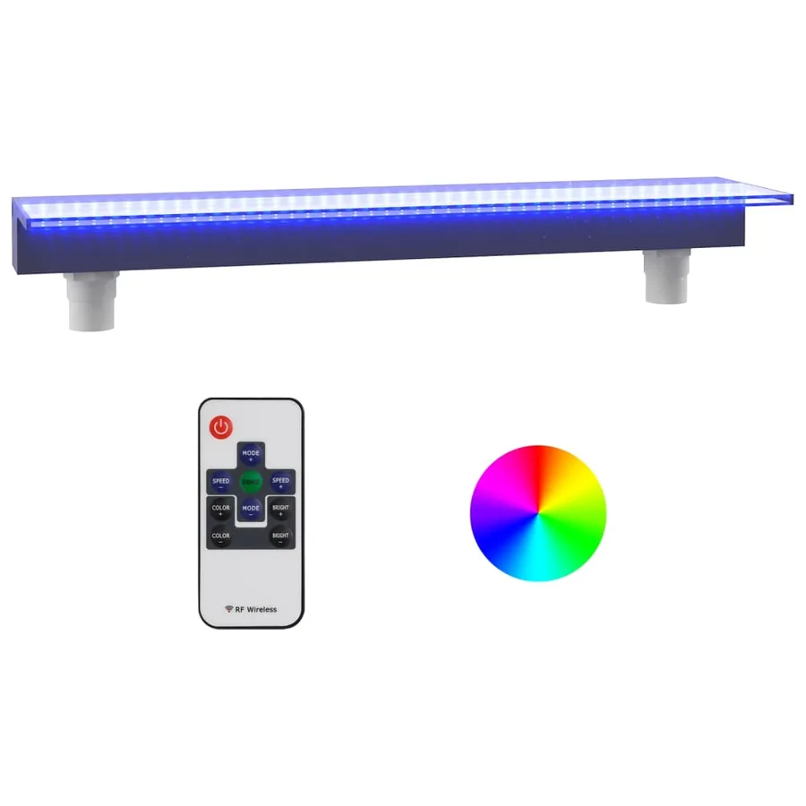 Déversoir pour cascade avec LED RVB Acrylique 90 cm - 2