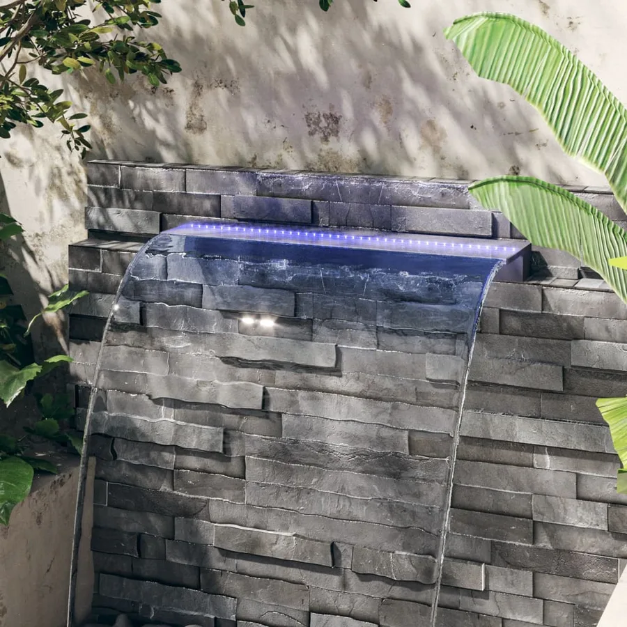 Déversoir pour cascade avec LED RVB Acrylique 90 cm - 3