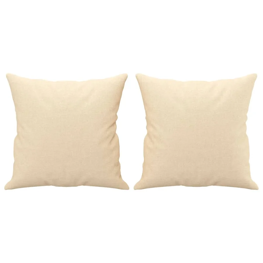 Coussins décoratifs lot de 2 Crème 40x40 cm Tissu - 2