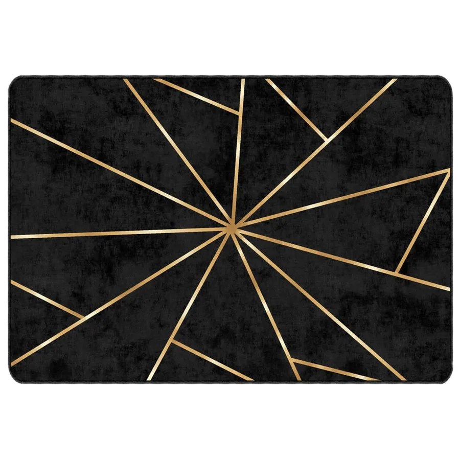 Tapis lavable noir et doré 120x180 cm - 2