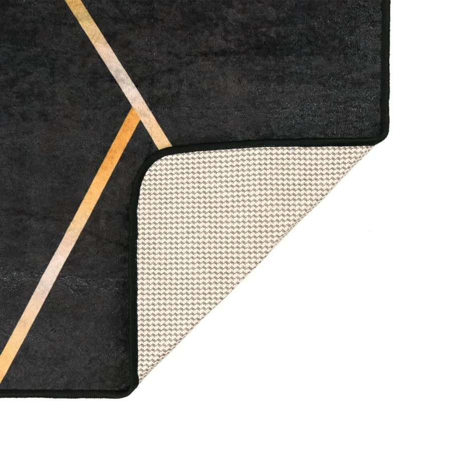 Tapis lavable noir et doré 120x180 cm - 4