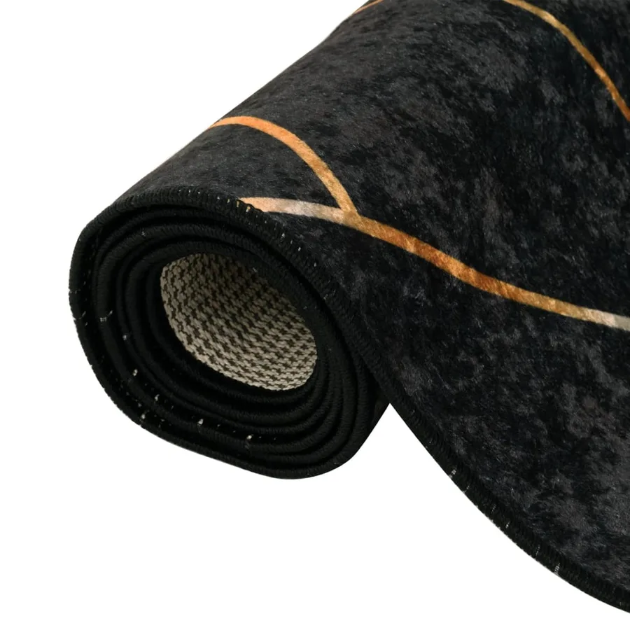 Tapis lavable noir et doré 120x180 cm - 5