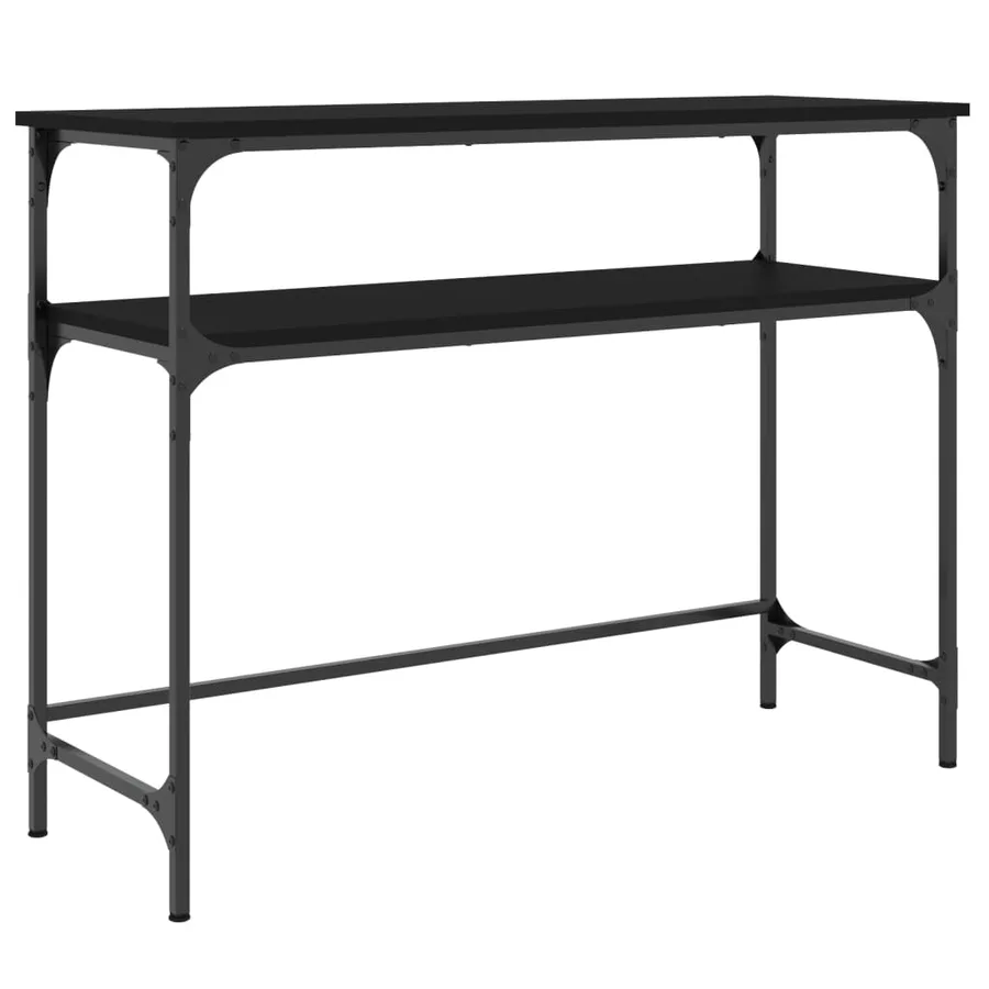 Table console noir 100x35,5x75 cm bois d'ingénierie - 2