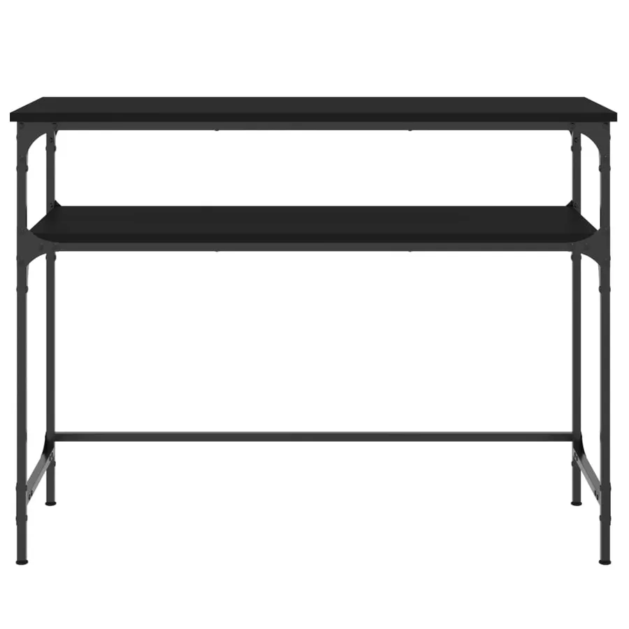 Table console noir 100x35,5x75 cm bois d'ingénierie - 4