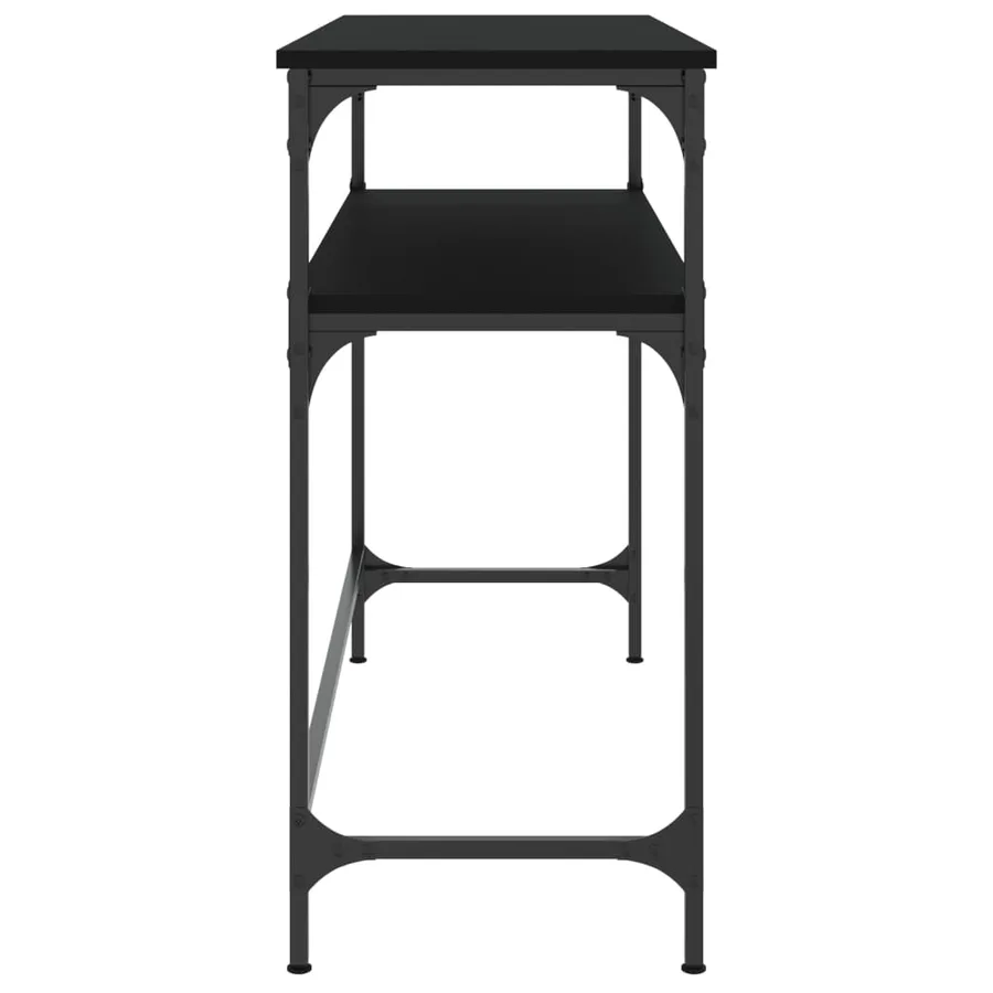 Table console noir 100x35,5x75 cm bois d'ingénierie - 5