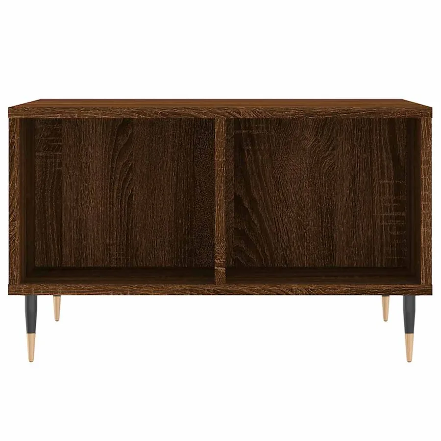 Table basse Chêne marron 60x50x36,5 cm Bois d'ingénierie - 4