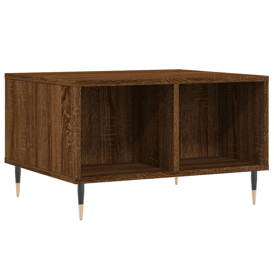 Table basse Chêne marron 60x50x36,5 cm Bois d'ingénierie - 6