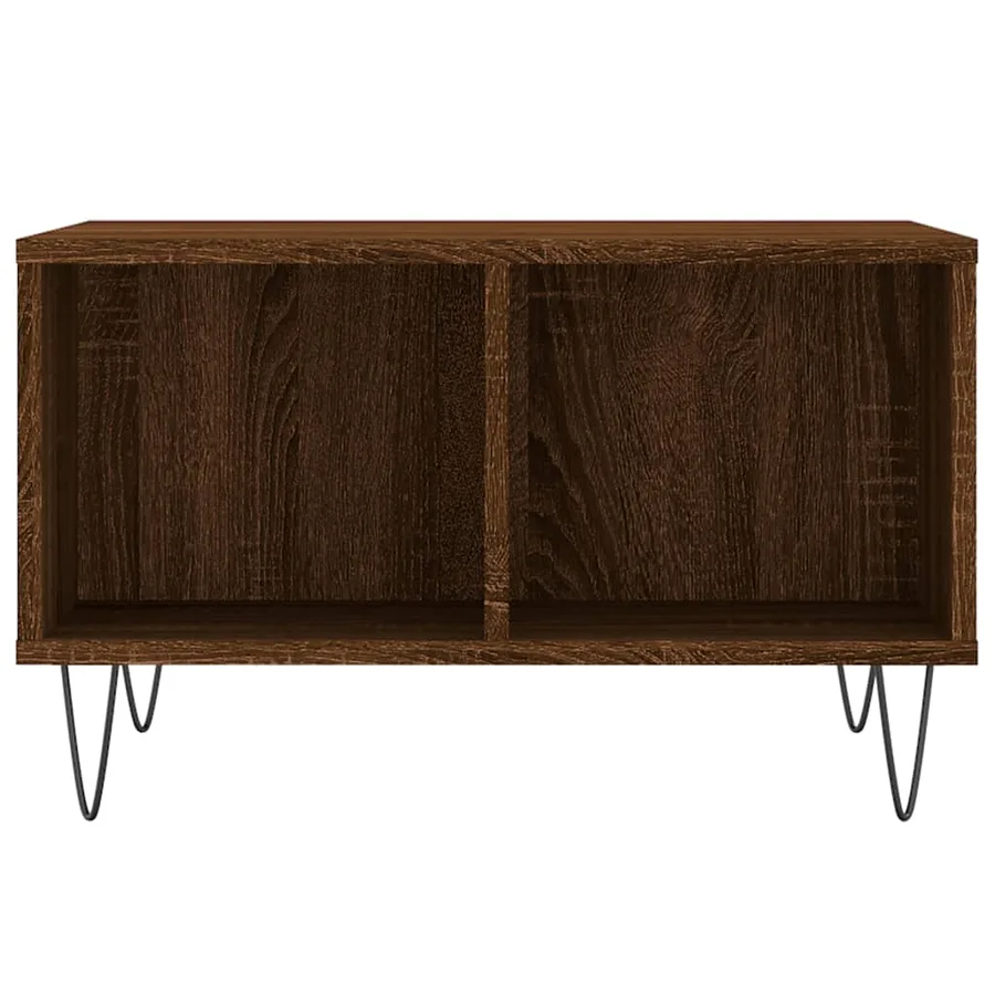 Table basse Chêne marron 60x50x36,5 cm Bois d'ingénierie - 4