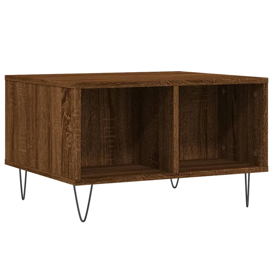 Table basse Chêne marron 60x50x36,5 cm Bois d'ingénierie - 6