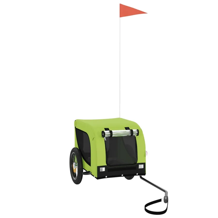 Remorque de vélo pour animaux de compagnie vert et noir - 2