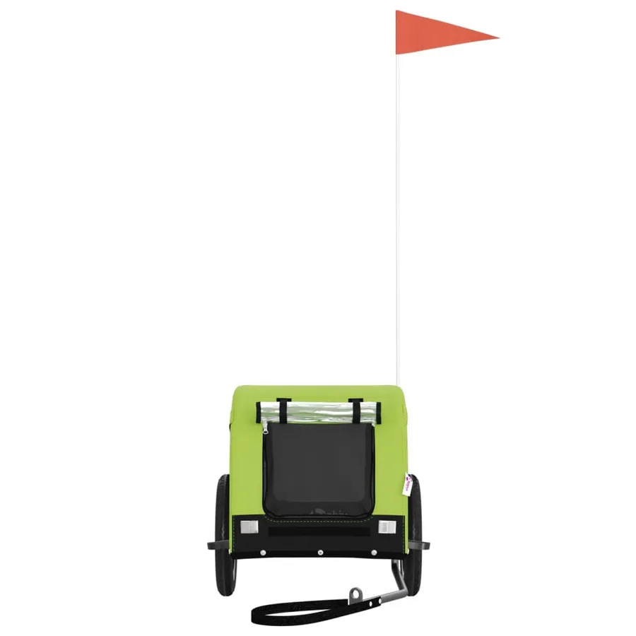 Remorque de vélo pour animaux de compagnie vert et noir - 3
