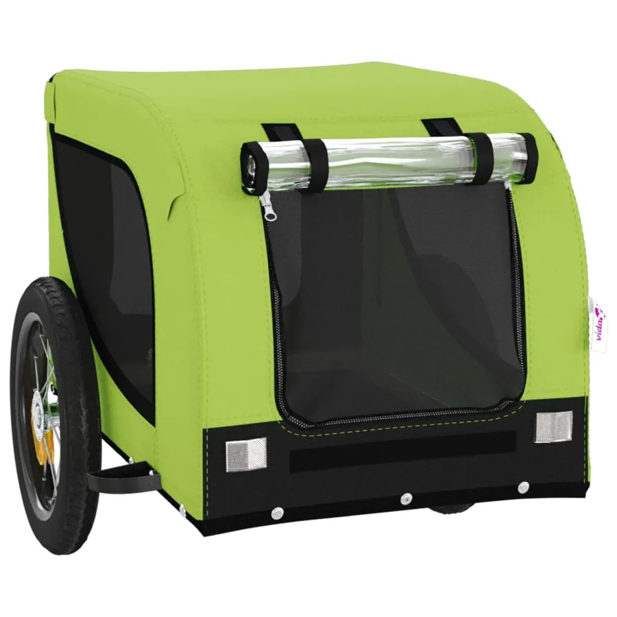 Remorque de vélo pour animaux de compagnie vert et noir - 4