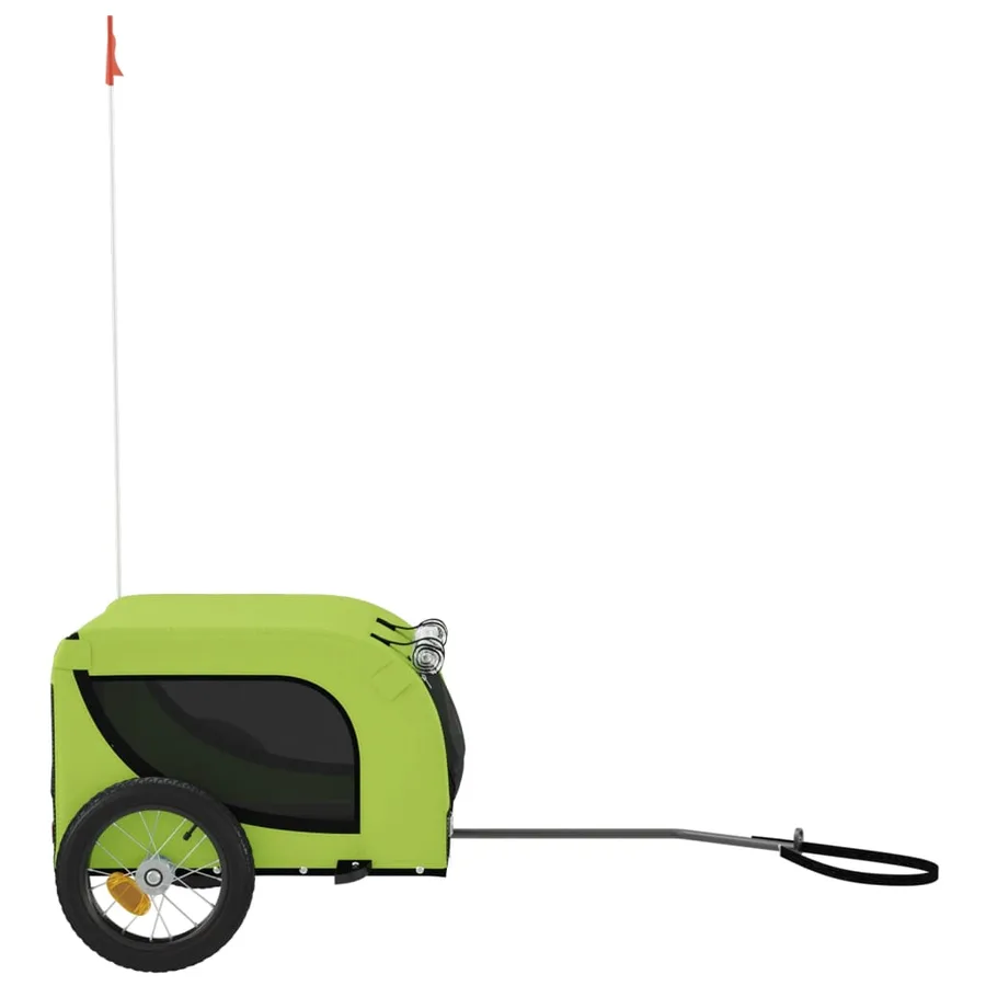 Remorque de vélo pour animaux de compagnie vert et noir - 5