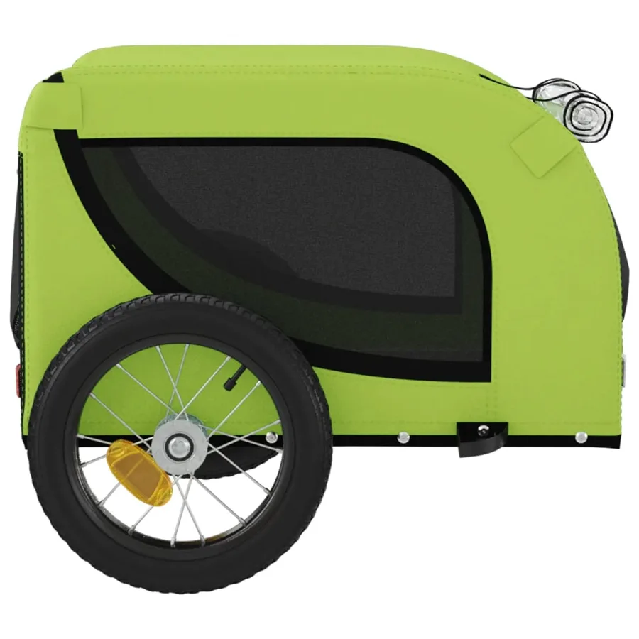Remorque de vélo pour animaux de compagnie vert et noir - 6