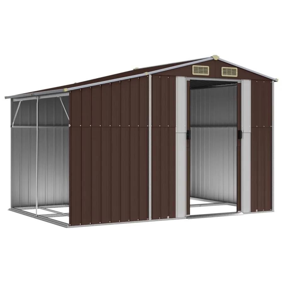 Abri de jardin marron 277x192,5x179 cm Métal galvanisé - 3
