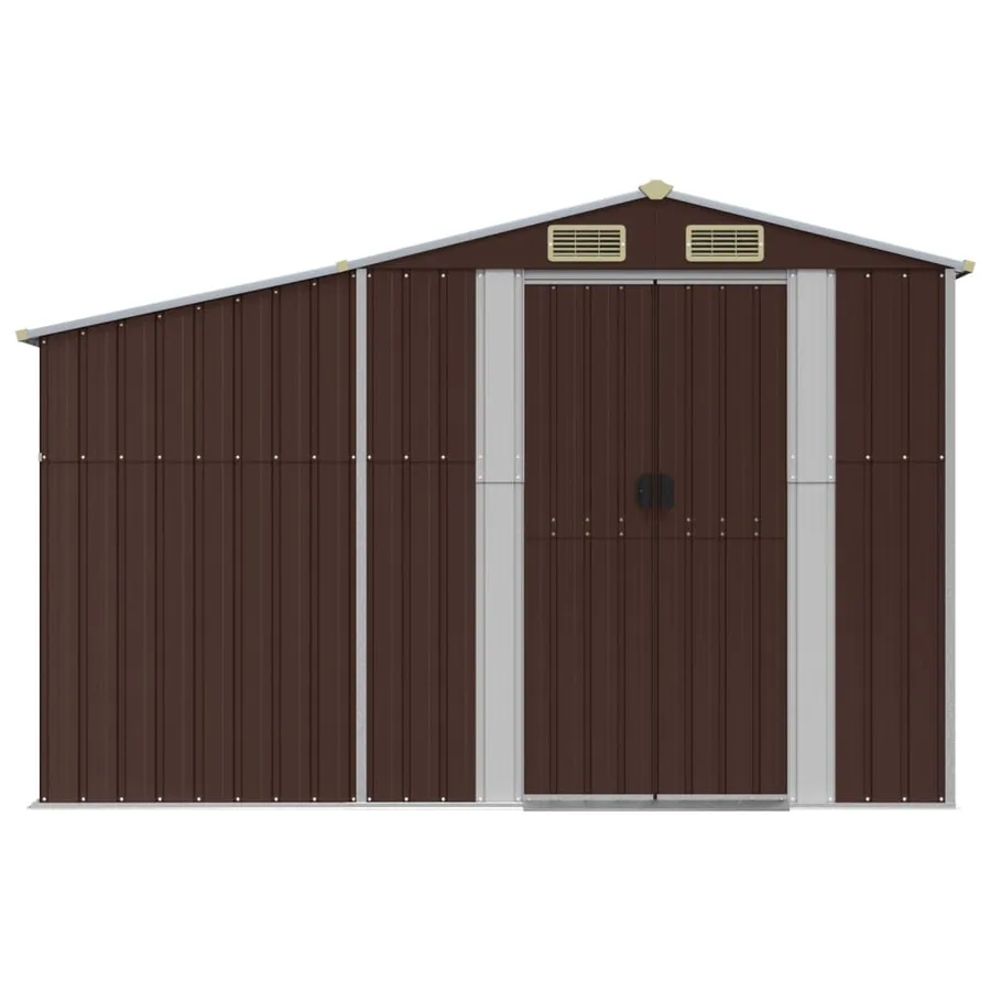 Abri de jardin marron 277x192,5x179 cm Métal galvanisé - 4