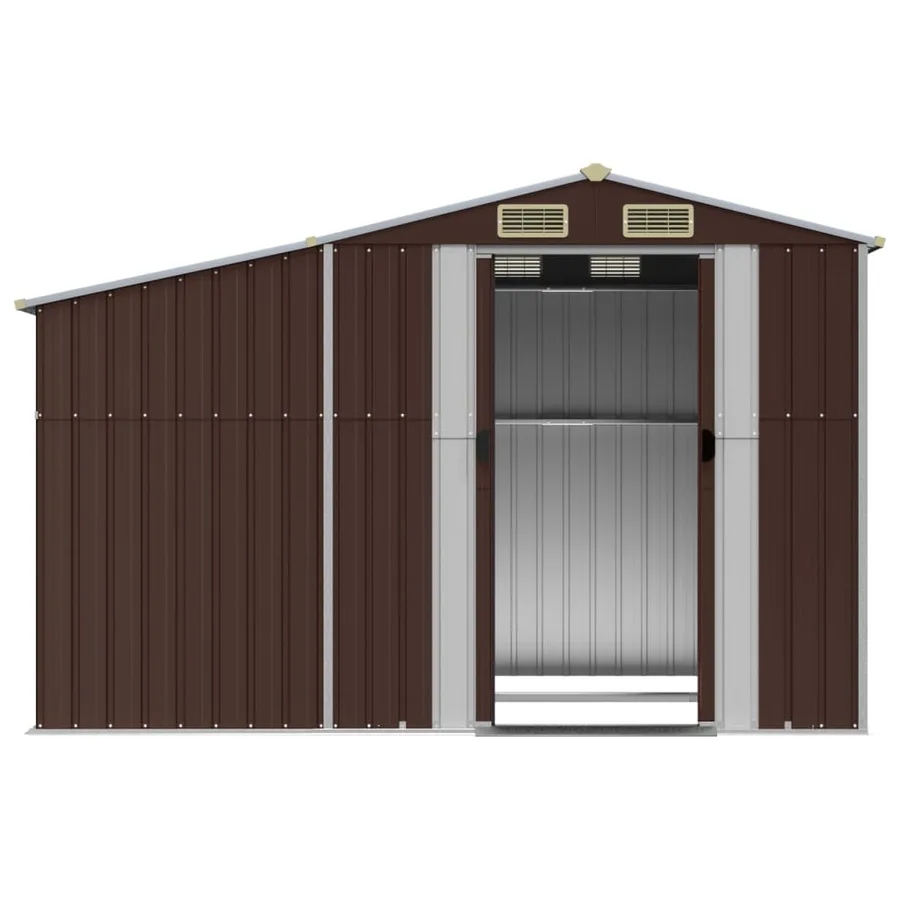 Abri de jardin marron 277x192,5x179 cm Métal galvanisé - 5