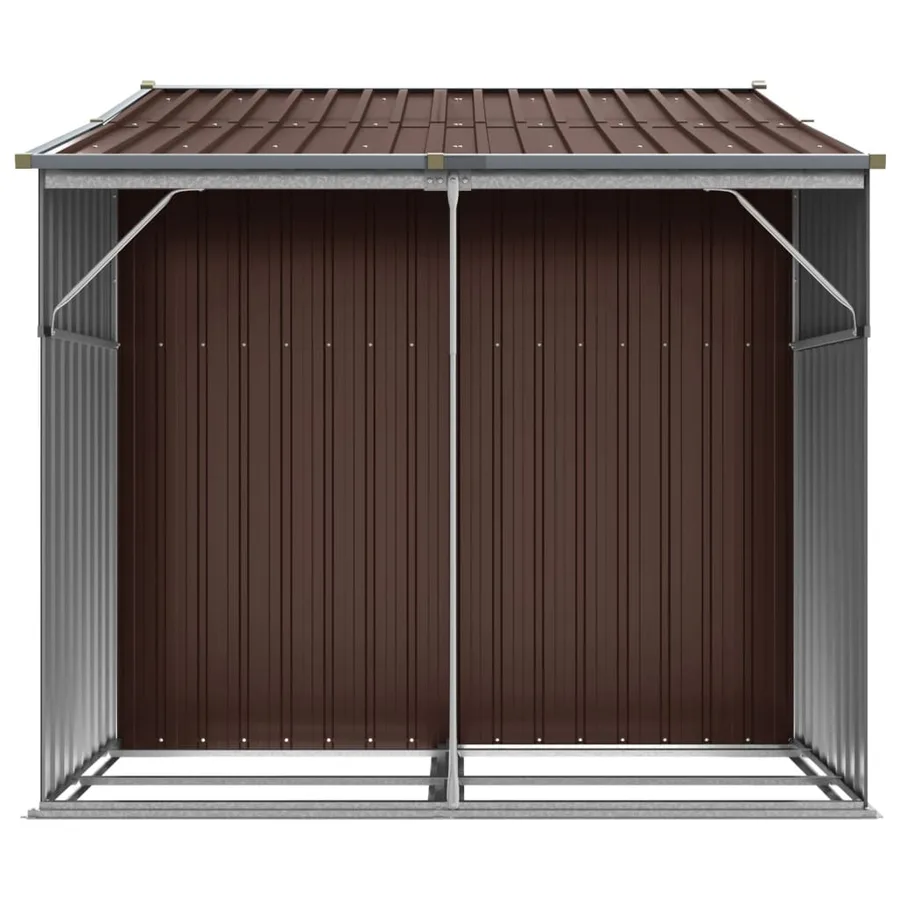 Abri de jardin marron 277x192,5x179 cm Métal galvanisé - 6