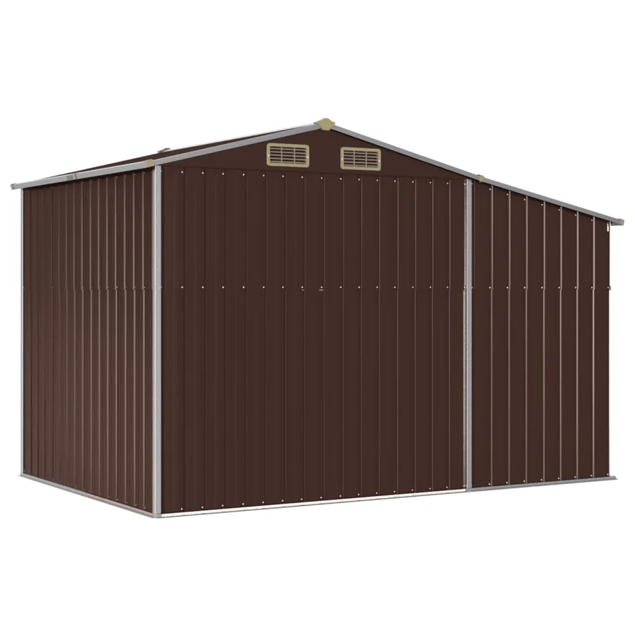 Abri de jardin marron 277x192,5x179 cm Métal galvanisé - 7