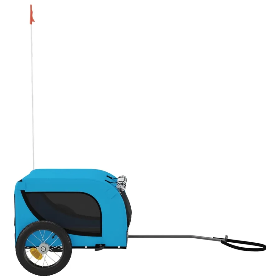 Remorque de vélo pour animaux de compagnie bleu et noir - 5