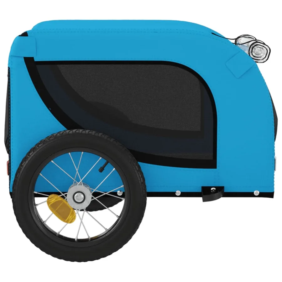Remorque de vélo pour animaux de compagnie bleu et noir - 6