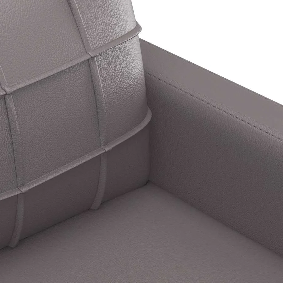 Fauteuil Gris 60 cm Similicuir - 6