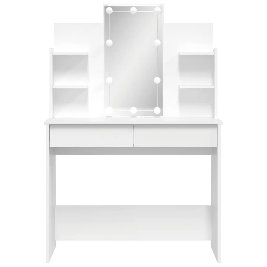 Coiffeuse avec lumières LED blanc 96x40x142 cm - 3
