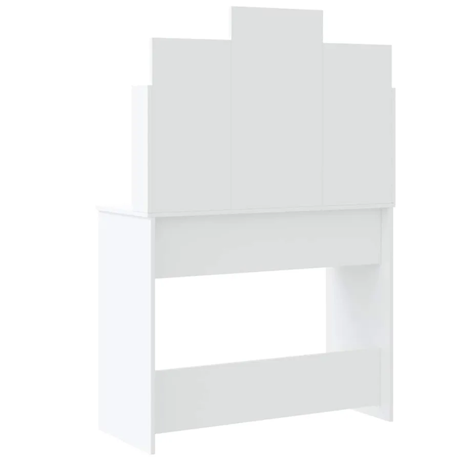 Coiffeuse avec lumières LED blanc 96x40x142 cm - 5