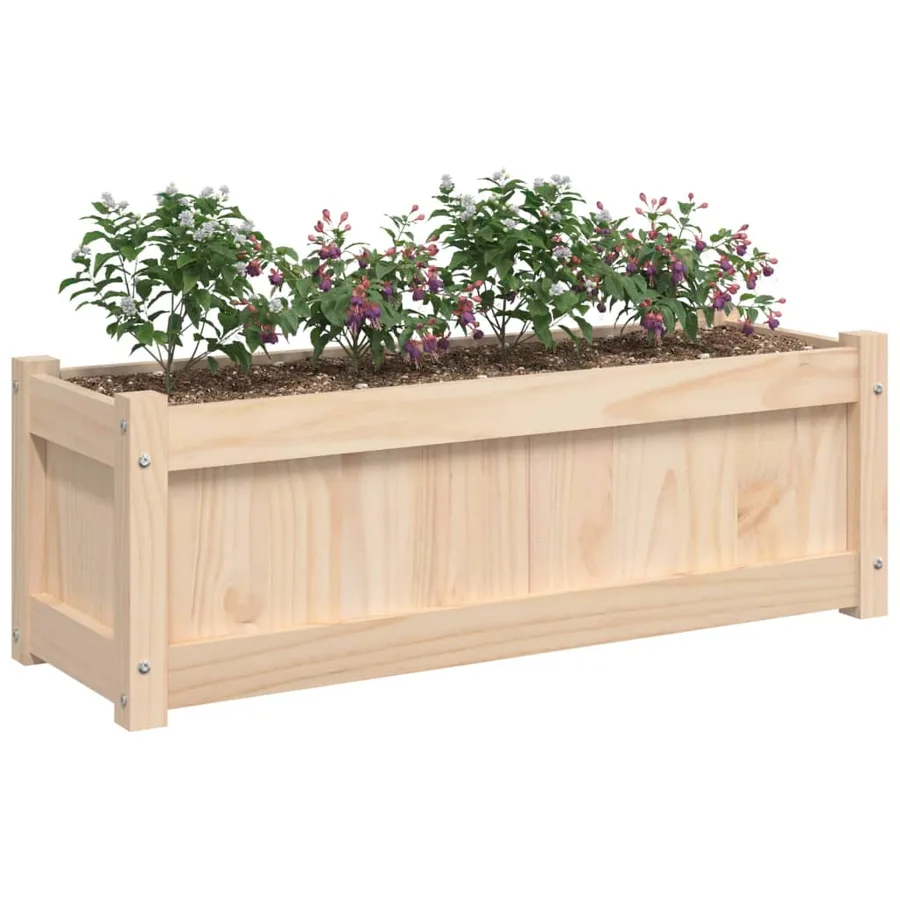 Jardinières 2 pcs bois de pin massif - 4