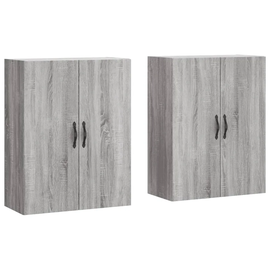 Armoires murales 2 pcs sonoma gris bois d'ingénierie - 2