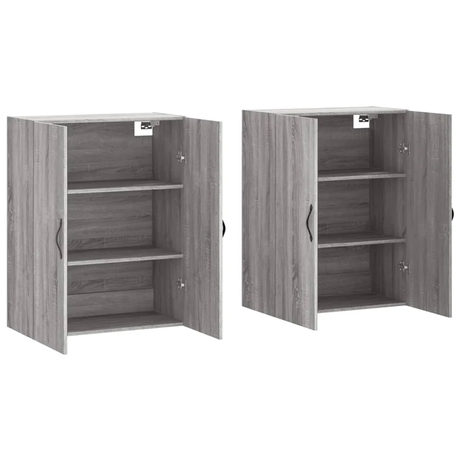 Armoires murales 2 pcs sonoma gris bois d'ingénierie - 4