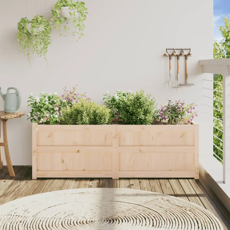 Jardinière 150x50x50 cm bois de pin massif - 3