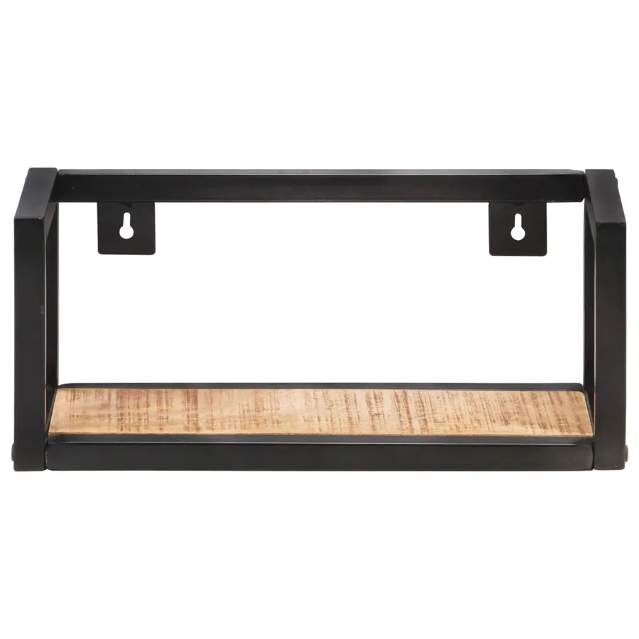 Étagères murales 2 pcs 40 cm Bois de manguier brut - 3