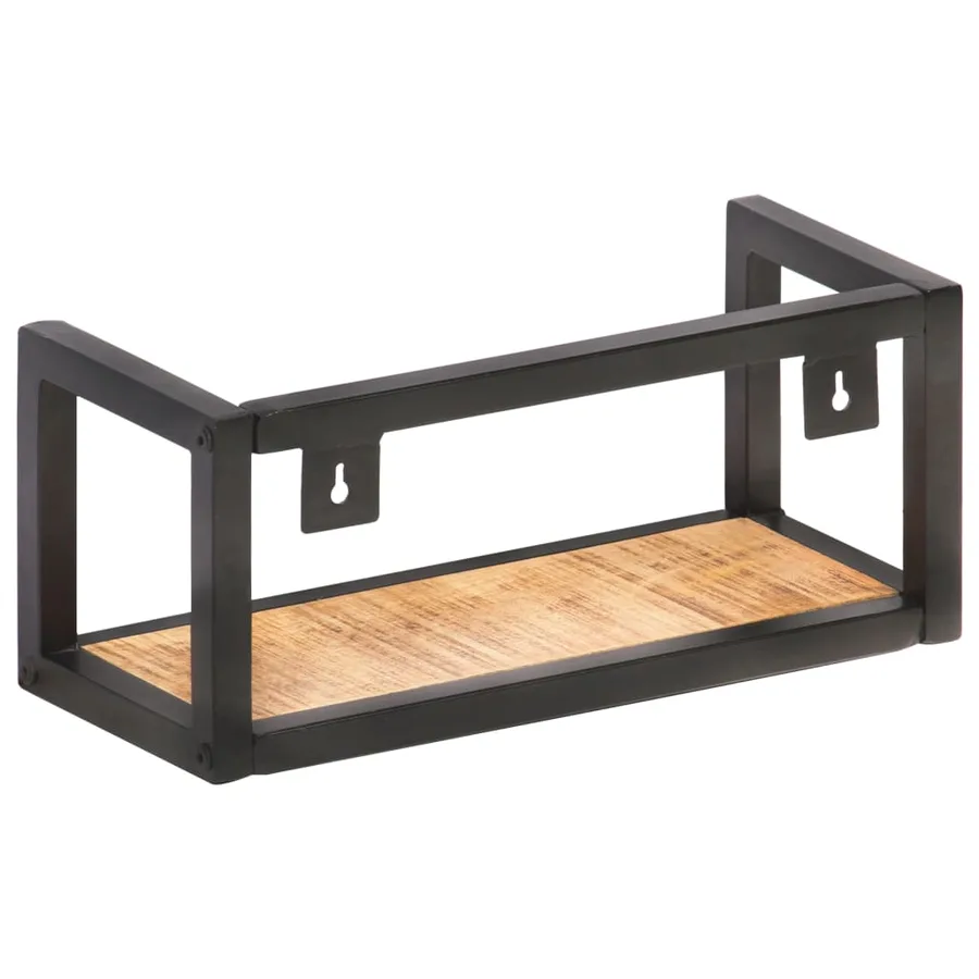 Étagères murales 2 pcs 40 cm Bois de manguier brut - 4
