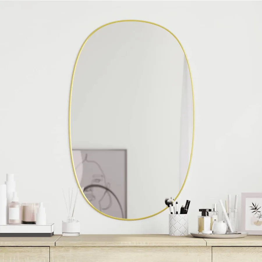 Miroir mural Doré 80x50 cm