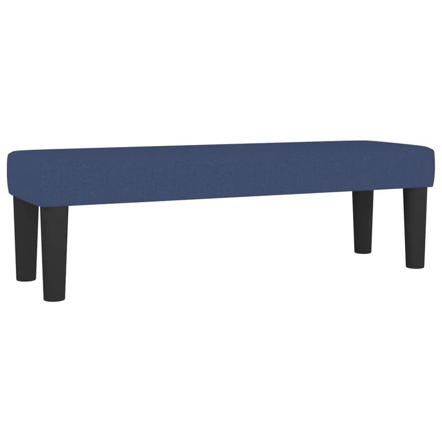 Sommier à lattes de lit avec matelas Bleu 140x190 cm Tissu - 7