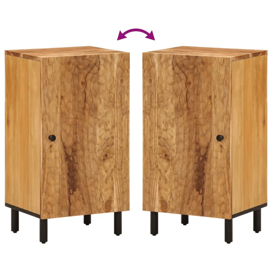 Armoire latérale 40x33x75 cm bois massif d'acacia - 8